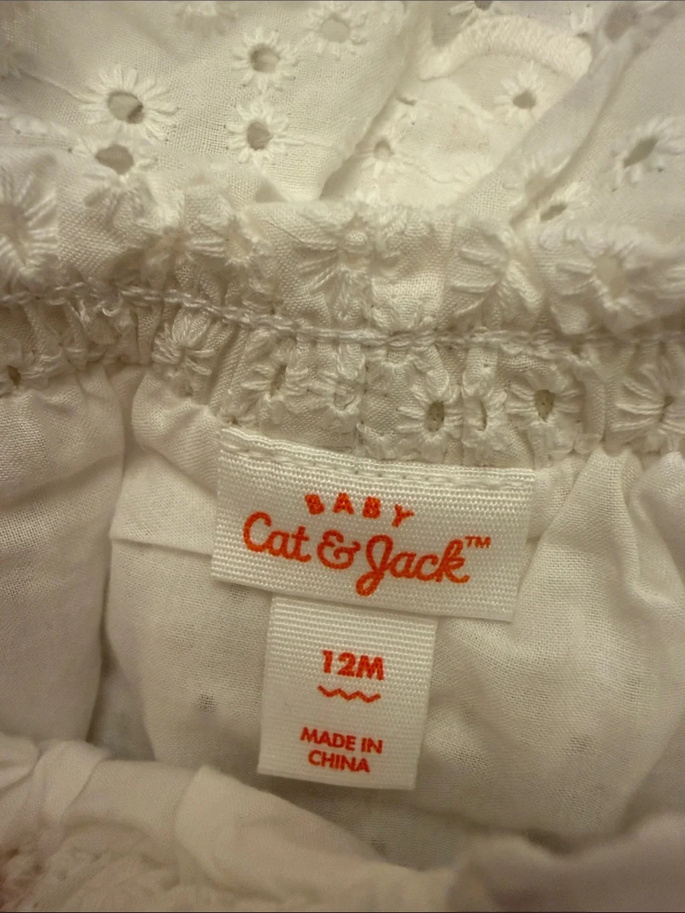 Cat & Jack White Eyelet Ruffle Diaper Covers